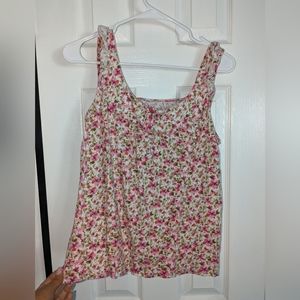 Cute floral cap sleeve blouse